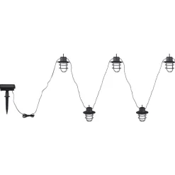 LED-solar-lichtketting 33059F met 10 lantaarns