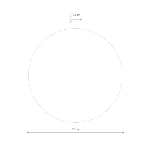 LED-spiegel Ring M, Ø 29 cm, glas, warmwit