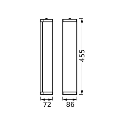 LEDVANCE Bathroom Classic Cylinder 45,5cm zwart