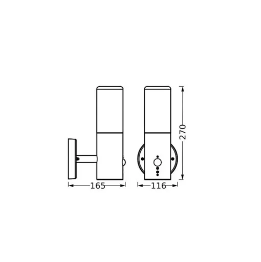 LEDVANCE Endura Classic Figo cilinder buitenwandlamp, sensor
