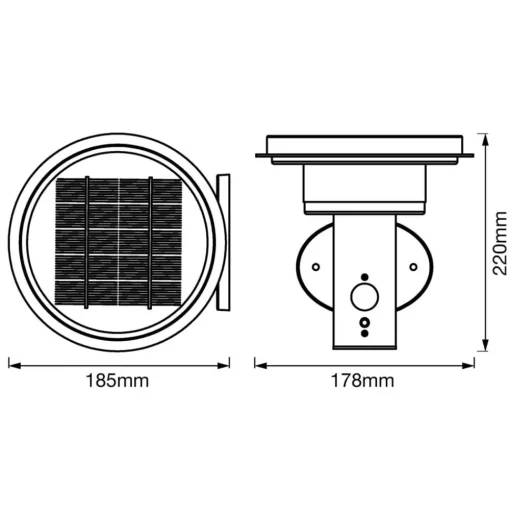 LEDVANCE Endura solar Double Circle muur RVS