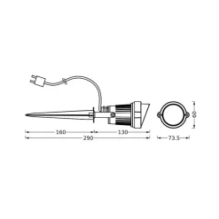 LEDVANCE LED grondspies lamp Endura Hybrid Naut Spike 1W