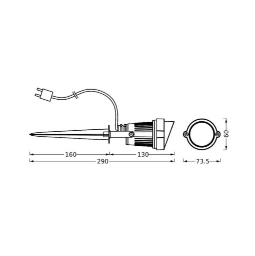 LEDVANCE LED grondspies lamp Endura Hybrid Naut Spike 1W