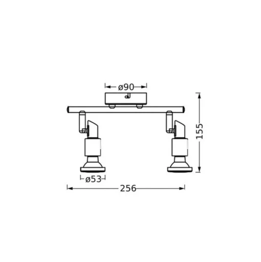 LEDVANCE LED plafondspot GU10, 2-lamps, wit