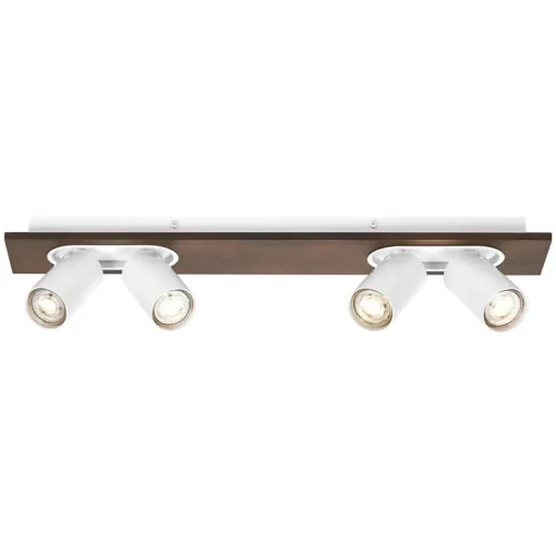 LEDVANCE LED plafondspot Mercury GU10, 4-lamps, hout/wit
