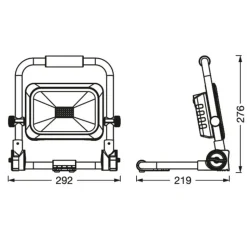 Ledvance LED schijnwerper Werklamp Value Batterij, oplaadbare batterij, 30