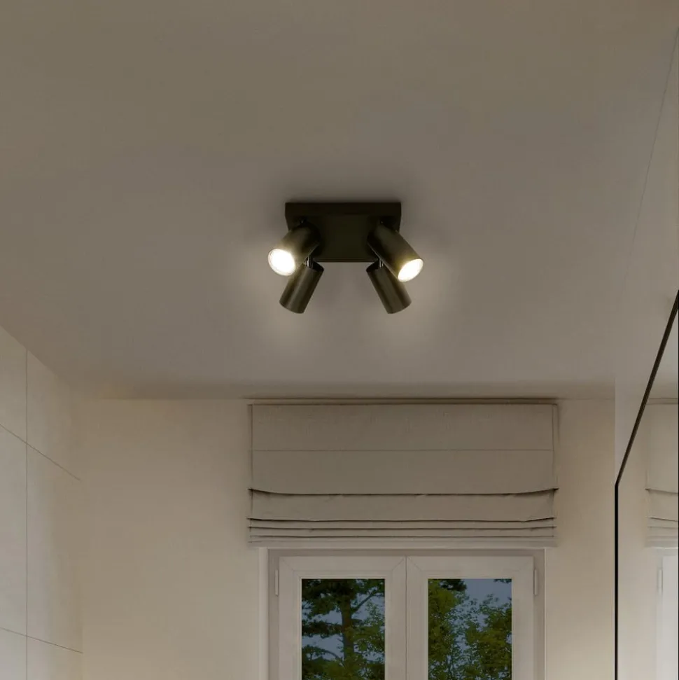 LEDVANCE LED spot Octagon dimbaar, 4-lamps vierkant zwart