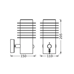 LEDVANCE LED wandlamp Endura Style Rondo donkergrijs Sensor
