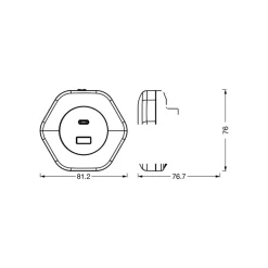 LEDVANCE Lunetta Hexagon stekker-nachtlicht wit