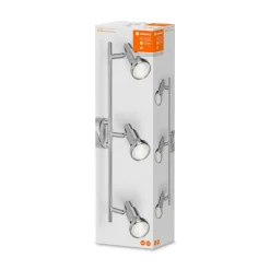 LEDVANCE Niclas LED spot, nikkel, 3-lamps