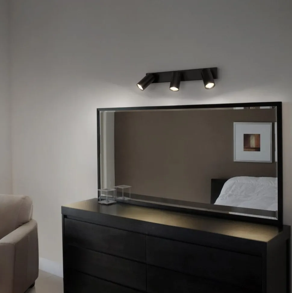 LEDVANCE Octagon LED spot, dimbaar, 3-lamps, zwart