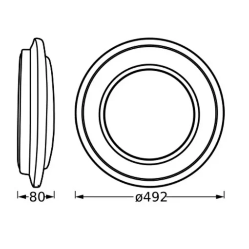 Ledvance Orbis Berlin LED plafondlamp zwart 49cm