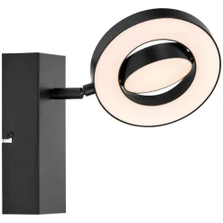 LEDVANCE Saturnus CCT LED wandspot, schakelaar, zwart