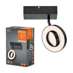 LEDVANCE Saturnus CCT LED wandspot, schakelaar, zwart