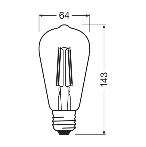 LEDVANCE SMART+ WiFi filament E27 5,5W 827 Edison