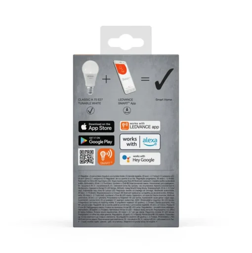 LEDVANCE SMART+ WiFi LED lamp Classic, E27 9,5 W CCT