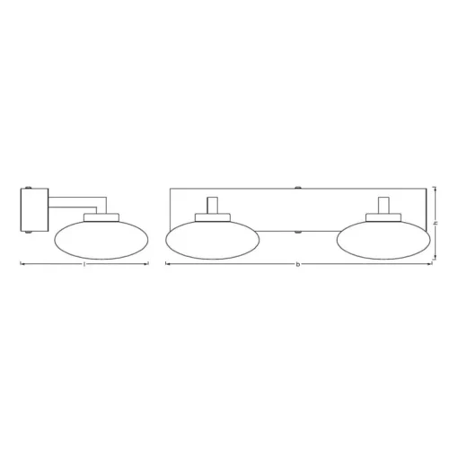 LEDVANCE SMART+ WiFi Orbis Wall Elypse, 2-lamps