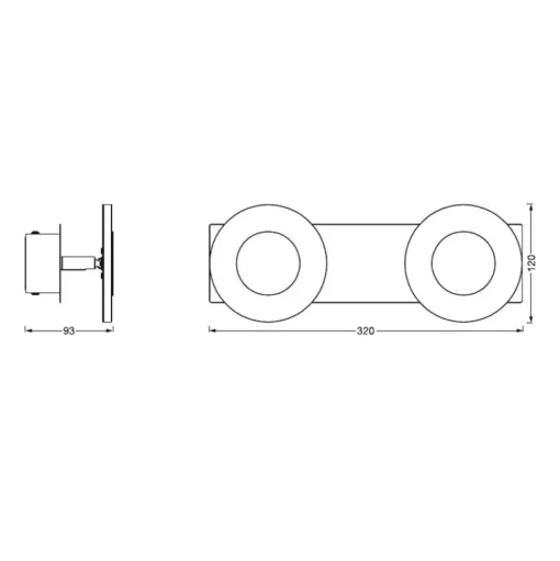 LEDVANCE SMART+ WiFi Orbis Wall Wave IP44 2-lamps