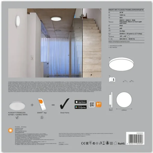 LEDVANCE SMART+ WiFi Planon LED paneel RGBW Ø30cm