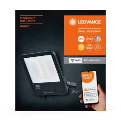 LEDVANCE SMART+ WiFi schijnwerper, RGBW zwart 100W