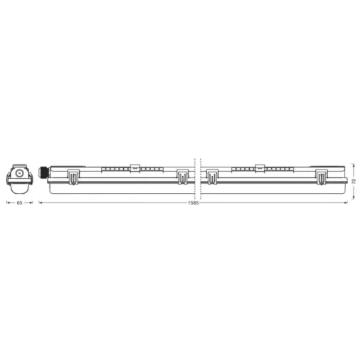 LEDVANCE Submarine 150 PCR G13 T8 840 20 W vochtbestendige lamp