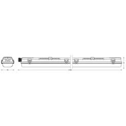LEDVANCE Submarine PCR 120 G13 T8 2x13,5W vochtbestendige lamp