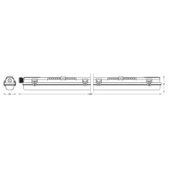 LEDVANCE Submarine PCR 120 G13 T8 13,5 W vochtbestendige lamp