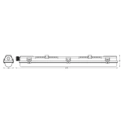LEDVANCE Submarine PCR 60 G13 T8 840 7 W vochtbestendige lamp