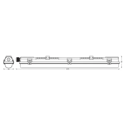 LEDVANCE Submarine PCR 60 G13 T8 840 7 W vochtbestendige lamp