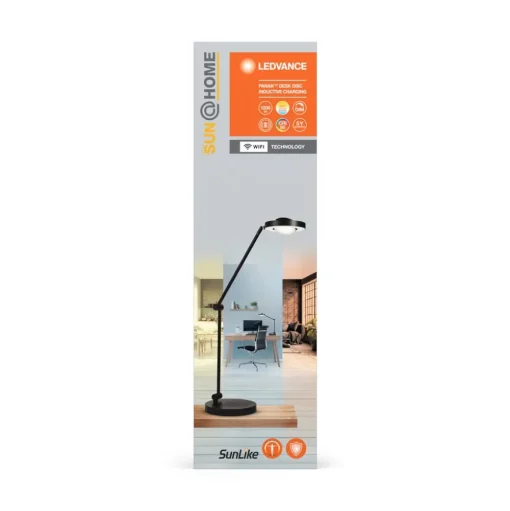 LEDVANCE SUN@Home Panan Desk Disc, tafel, zwart