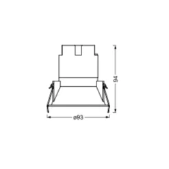 LEDVANCE Twist LED inbouwspot Ø9,3cm 830 wit/wit