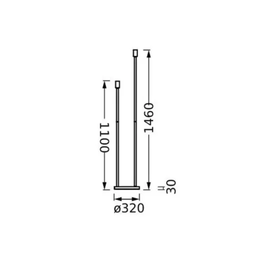LEDVANCE vloerlamp Decor Stick 2-lamps, hoogte 146cm, beige