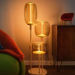 LEDVANCE vloerlamp Decor Stick 3-lamps. Hoogte 78cm, beige