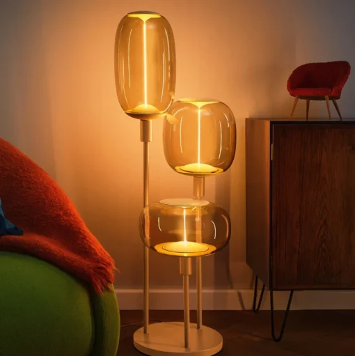 LEDVANCE vloerlamp Decor Stick 3-lamps. Hoogte 78cm, beige
