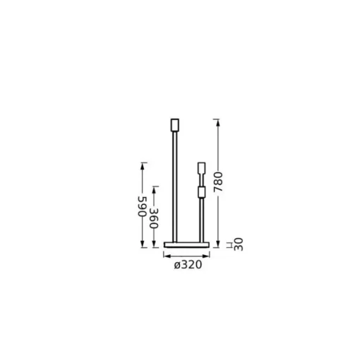 LEDVANCE vloerlamp Decor Stick 3-lamps. Hoogte 78cm, beige