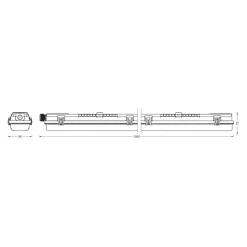 LEDVANCE vochtbestendige lamp Submarine PCR 150 G13 T8 2x 20W