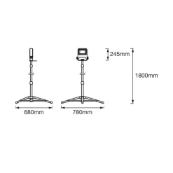 LEDVANCE Worklight Tripod LED schijnwerper 1-lamp 50W