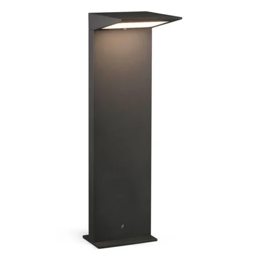 LED-wegepaal Soleil, antraciet, metaal, IP54, sensor