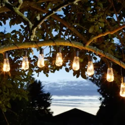 LED-zonnelichtketting Eureka Vintage, 10-lamps, IP44