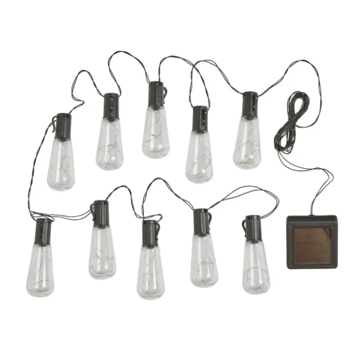 LED-zonnelichtketting Eureka Vintage, 10-lamps, IP44