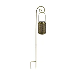 LED-zonnepaneel met grondpen Rabat, set van 2, goud, 86 cm, IP44