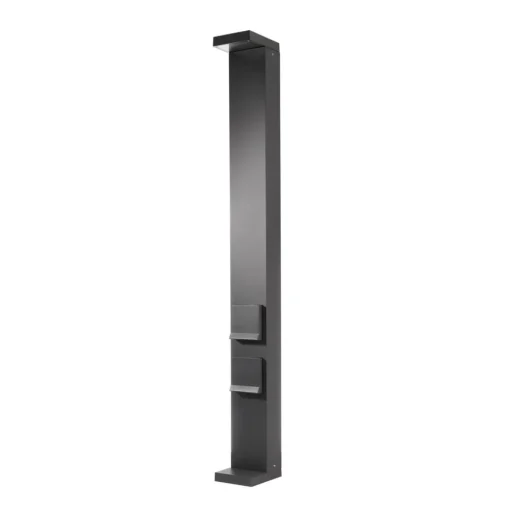 Lerna LED tuinpadverlichting, hoogte 100 cm, CCT, grijs, stopcontacten