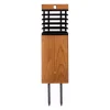 Les Jardins LED solar padverlichting Tekura, teak/grijs, piek