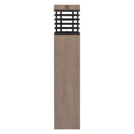 Les Jardins LED solar padverlichting Tekura, grijs, hout, 75 cm