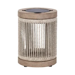 Les Jardins LED tafellamp op zonne-energie Rop&Strip, grijs/beige