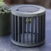 Les Jardins LED tafellamp op zonne-energie Halo, grijs, aluminium