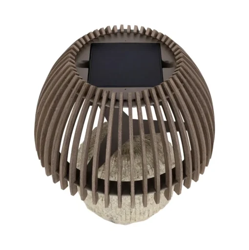 Les Jardins LED tafellamp Alba, grijs/beige, hoogte 41 cm