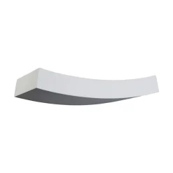 Licht gebogen wandlamp Leander, overschilderbaar
