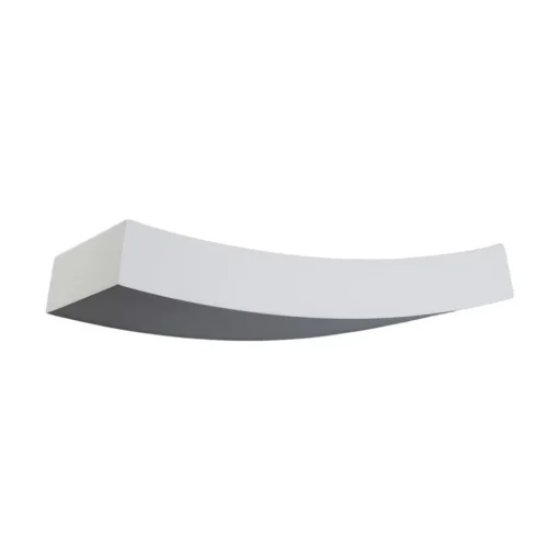Licht gebogen wandlamp Leander, overschilderbaar