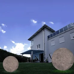 Lichtbol met grondspies, graniet, Ø 25cm